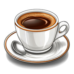 Fototapeta premium Steaming Cup of Coffee: Aromatic Delight in a Cozy Setting