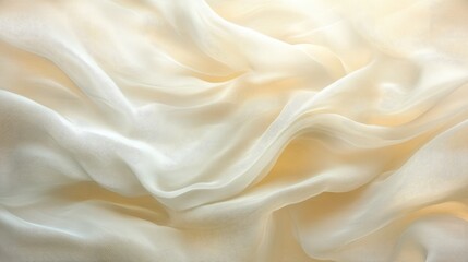 Fototapeta premium Soft, flowing cream fabric with delicate texture