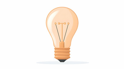 Lightbulb idea innovation symbol on white background for website design.