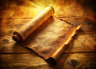 Vintage Parchment Scroll: Ancient Manuscript Texture Background