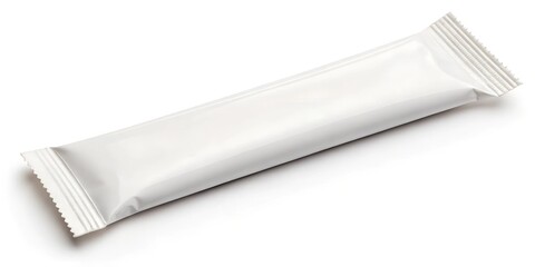 blank packaging white aluminum foil sachet for instant coffee product design mock up