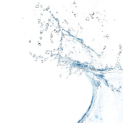 Dynamic Water Splash with Contrasting Black and White Background - Ideal for Artistic and Energetic...