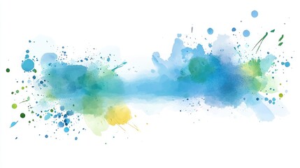 Obraz premium Abstract watercolor splash in blue and green hues