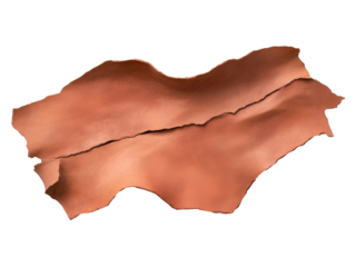 Natural leather piece with soft texture and color
