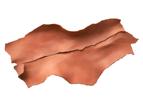 Natural leather piece with soft texture and color