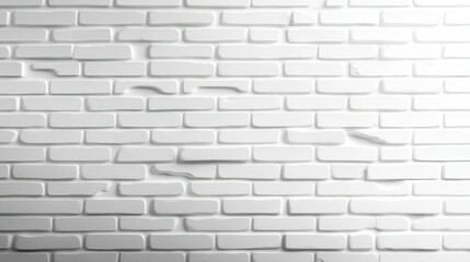 Fototapeta premium Displaying a smooth white brick wall texture suitable for various design projects and creative backdrops