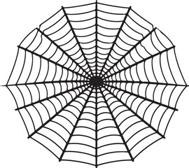 Obraz premium Spider web black silhouette icon, spider, leaf, monochrome, Halloween Illustration