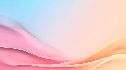 Pastel Waves Abstract Background Design, Website Template, Soft Gradient, Pink Peach Blue.