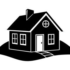 home silhouette vector illustrator 