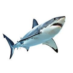 Large shark swimming in open ocean waters