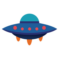 soaceship of a vector silhouette (1)