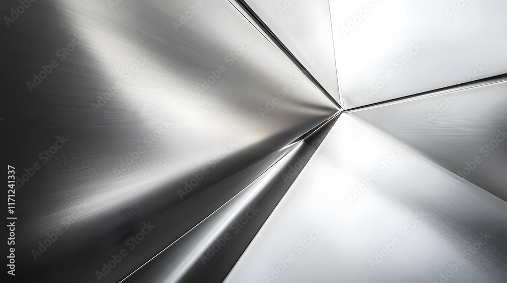 Poster abstract metallic surface with angular design
