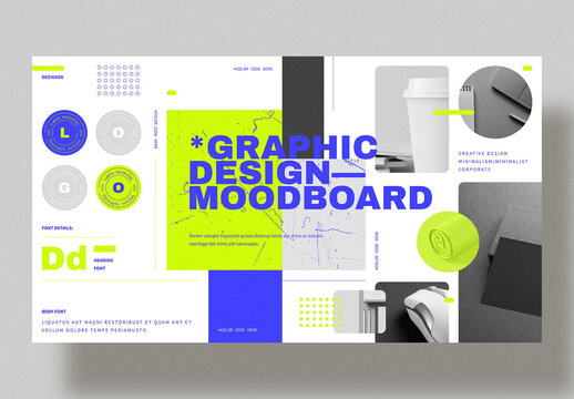 Graphic Design Moodboard Layout Template