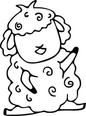 cute farm animal doodle