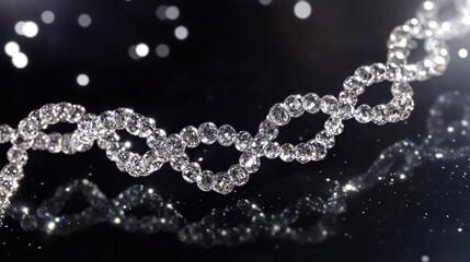 DNA double helix genetic material. Gene sequencing abstract design. Floating in space background, .science, abstract, biology, biotechnology, molecular, health, genetic