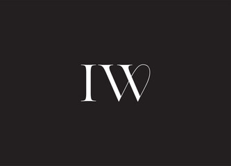 IW letter logo and initial logo design