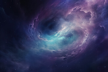Fototapeta premium a radiant depiction of a swirling galaxy pattern with deep blues and purples 