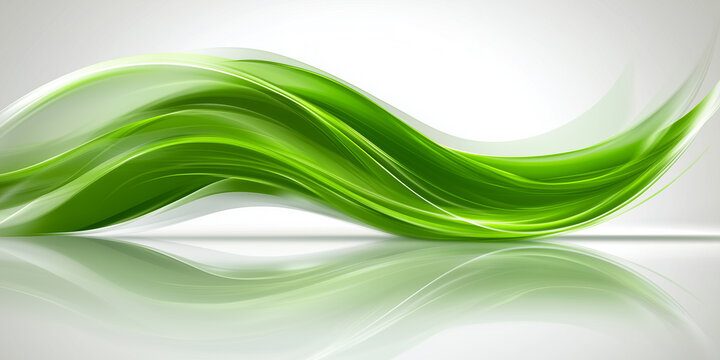 Abstract green wave background