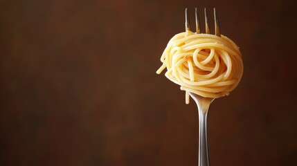 Forkful of Golden Spaghetti