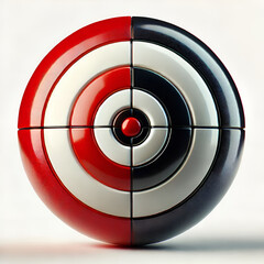Target for darts on a white background isolated