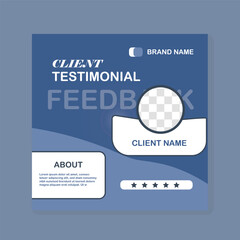 Mordern Testimonial Design with RGB Color and vector obile