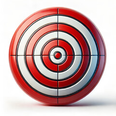 Target for darts on a white background isolated