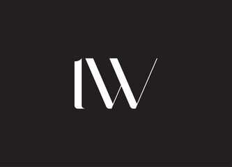 IW letter logo and initial logo design