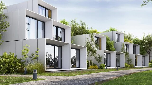 Modular houses of modern architecture