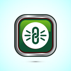 Durable icon design illustration, Durable logo badge for product design element. Green Color Square Button Design