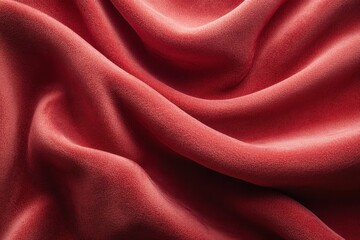 Fototapeta premium Textured red suede fabric closeup textile art indoor soft lighting abstract aesthetic