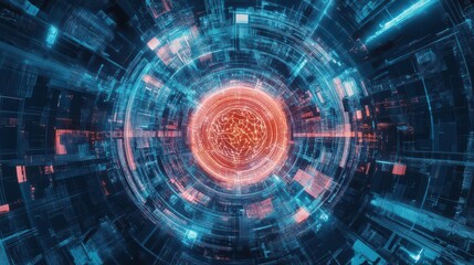 Fototapeta premium Futuristic Abstract Data Visualization