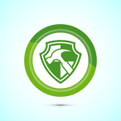Durable icon design illustration, Durable logo badge for product design element. Green Color Button Design