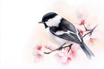 Obraz premium red backed shrike on branch
