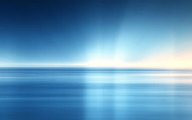 Abstract blue ocean sunrise background.
