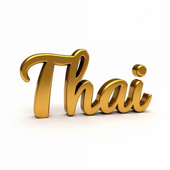 Thai 3d gold text with symbol