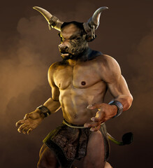Breaking loose from the confines of the Labyrinth, the legendary Minotaur forces his way into the open
