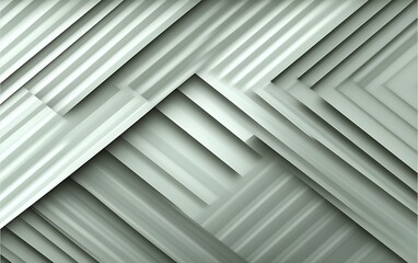 Obraz premium Abstract geometric pattern with light green stripes and shapes.