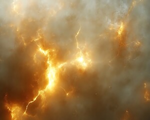 Glowing energy streaks in cosmic nebula.