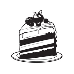 piece of cake with cherries