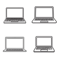 laptop computer isolated on white