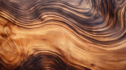 Fototapeta premium Swirling Wood Grain Texture Displaying Rich Browns and Golds