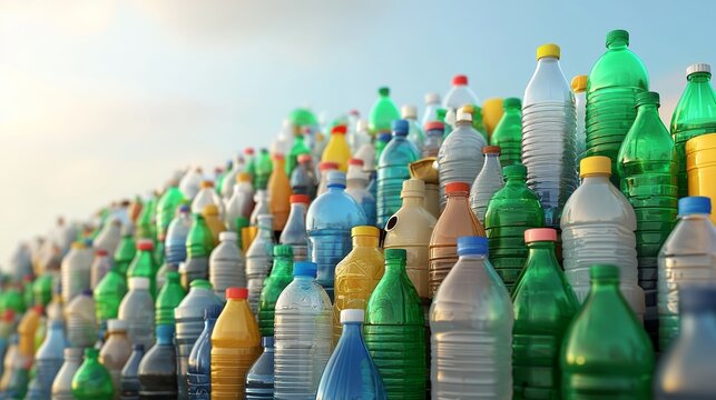 Plastic Waste Lapse Illustration Showcasing Time's Impact on Environment Sustainability