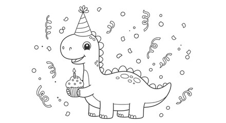 Simple Line Art Coloring Pages for Kids Featuring Adorable Animal Scenes.
