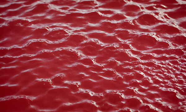 red ocean water surface