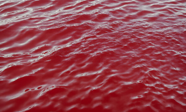 Dramatic Red Waves Ocean Pool