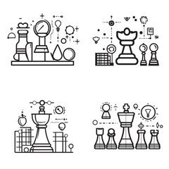 set of business icons