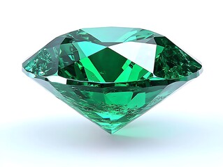 A stunning peridot gemstone meticulously placed on a minimalist display stand, centered on an immaculate white background. The bright green color of the peridot is highlighted by the sharp focus 