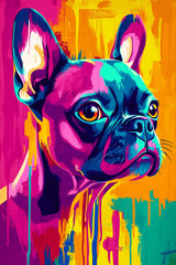 dog paint on the wall