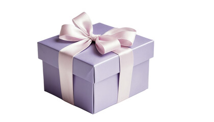 Obraz premium Gift Box With Ribbon in Festive Color Combination Transparent Isolated Background