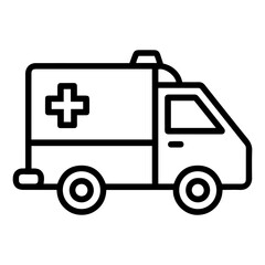 Ambulance Silhouette  medicine van, care medic support.